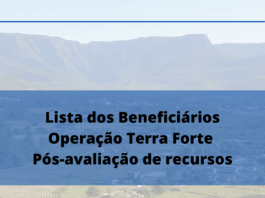 Lista dos Beneficiários Operação Terra Forte Pós-avaliação de recursos