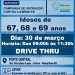 Nova faixa etária começa a ser vacinada contra o COVID-19 nesta terça-feira