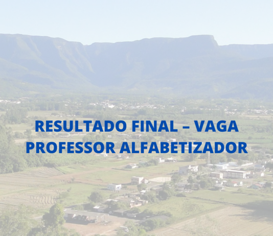 RESULTADO FINAL – VAGA PROFESSOR ALFABETIZADOR