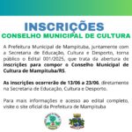 Edital de Abertura de Inscrições para compor o Conselho Municipal de Cultura de Mampituba/RS