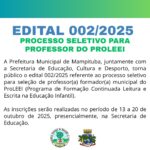 EDITAL Nº 002/2025 – PROCESSO SELETIVO PARA PROFESSOR(A) FORMADOR(A) MUNICIPAL DO PROLEEI