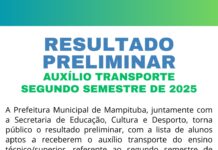 LISTA PRELIMINAR DE ALUNOS APTOS A RECEBEREM O AUXÍLIO TRANSPORTE PARA O ENSINO TÉCNICO/SUPERIOR, REFERENTE AO SEGUNDO SEMESTRE DE 2025