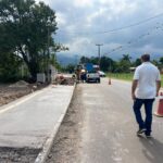 Prefeito Beto Roldão realiza vistoria em obras no centro do município de Mampituba